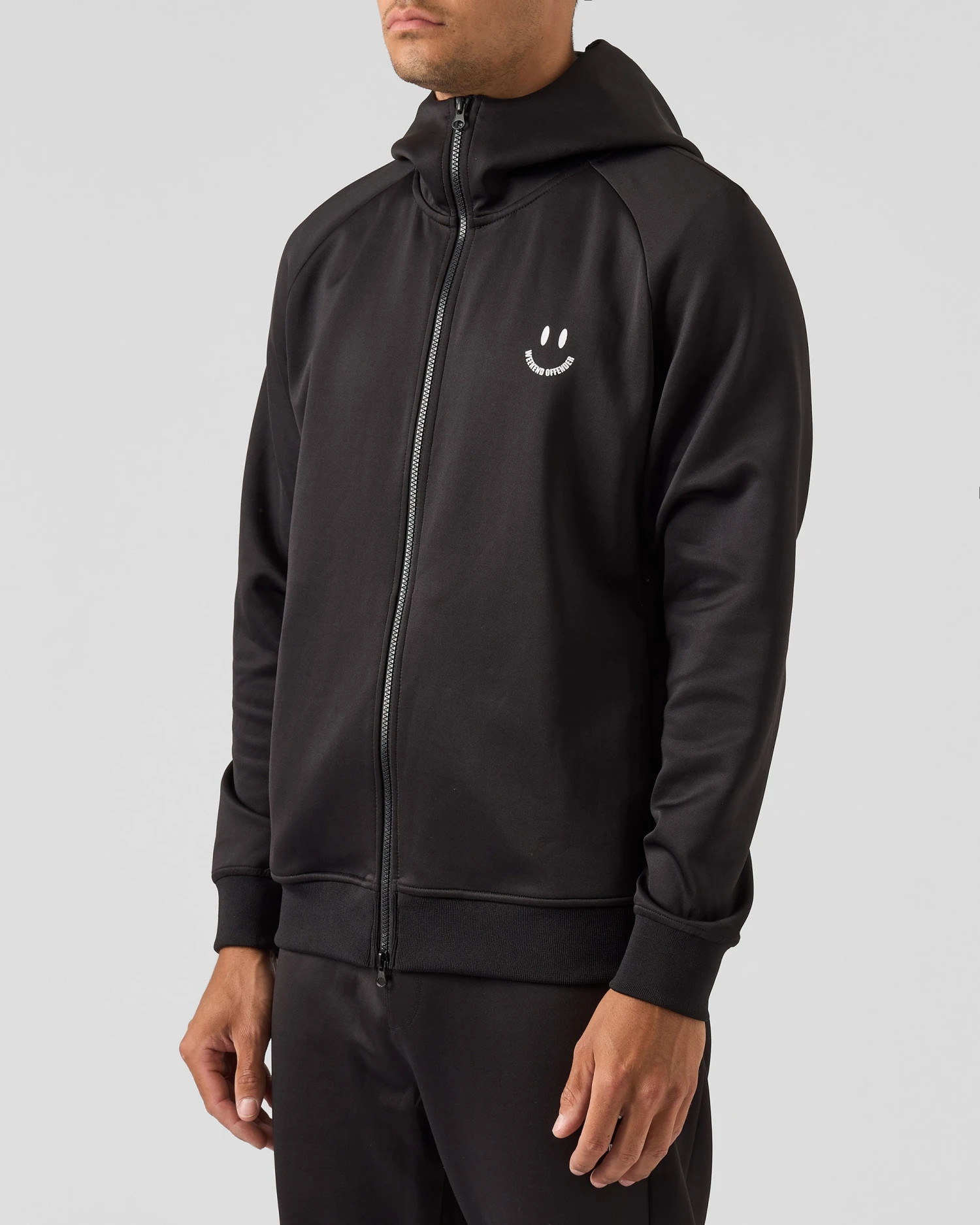 Weekend Offender Rossi Tricot Hoodie Black - Image 2