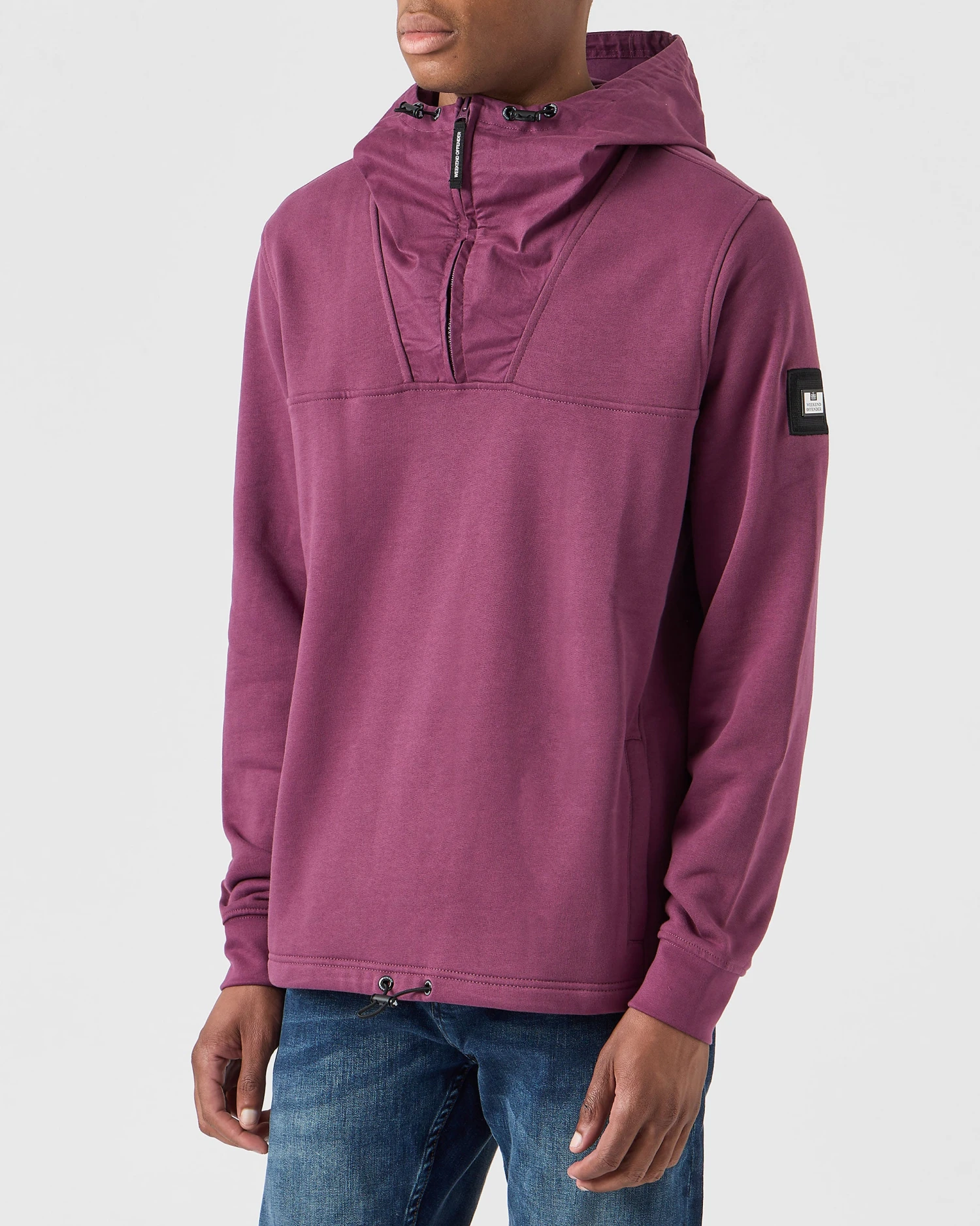 Weekend Offender Hamilton Hoodie Deep Plum - Image 3