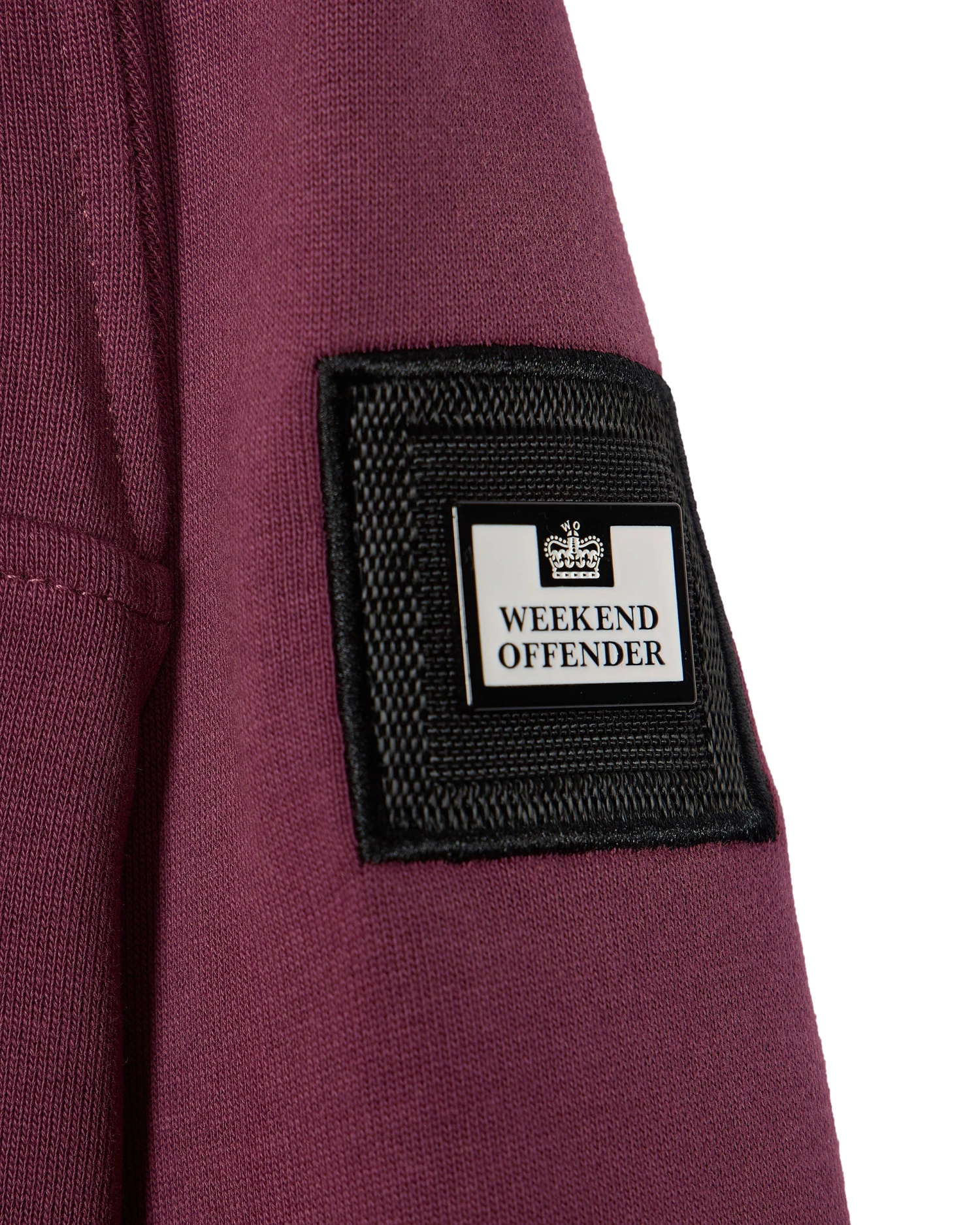 Weekend Offender Hamilton Hoodie Deep Plum - Image 6