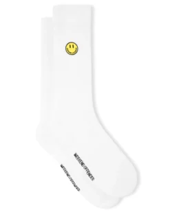 Weekend Offender Smiley Sports Socks White Pack Of 3