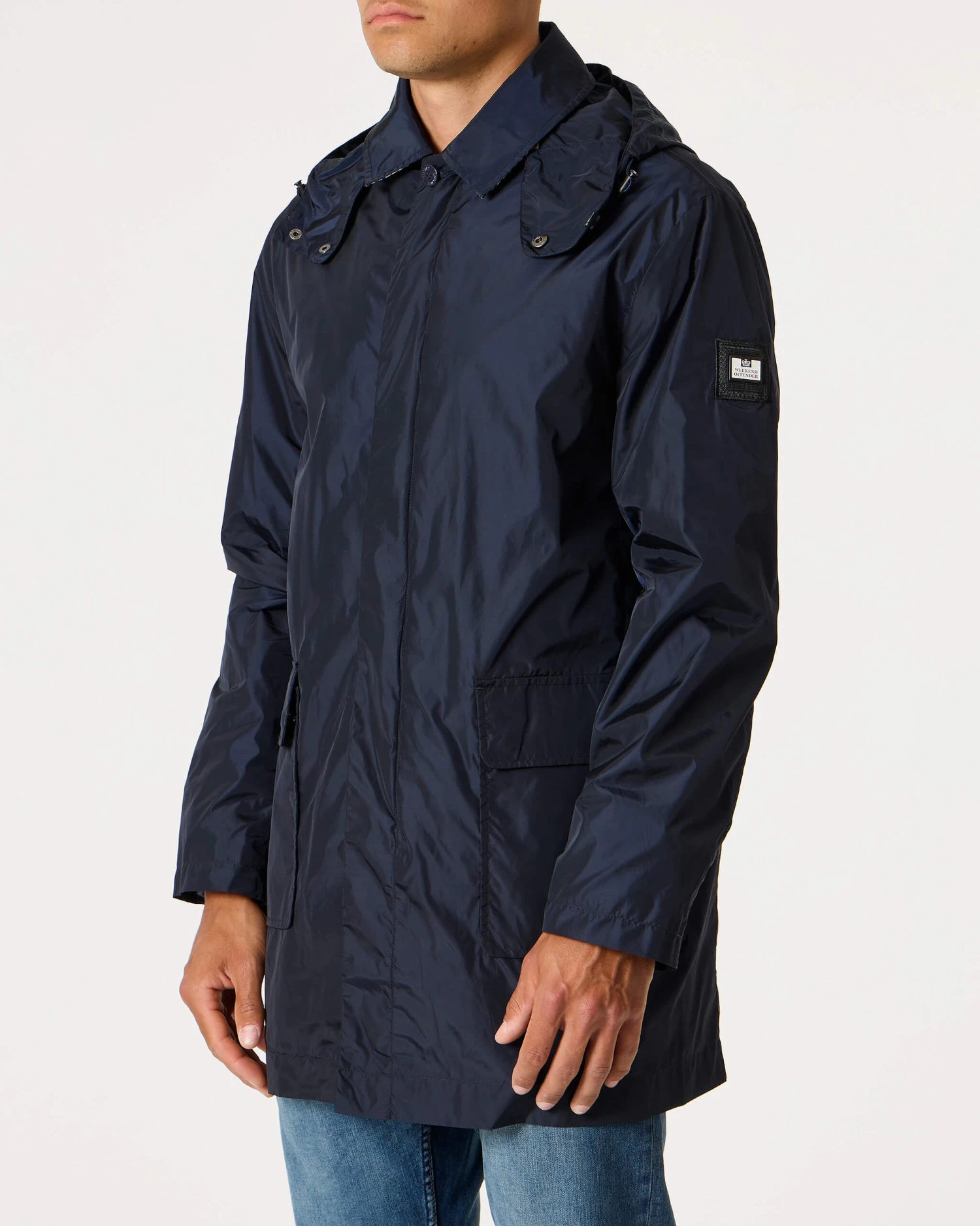 Weekend Offender Porto Mac Jacket Navy - Image 3