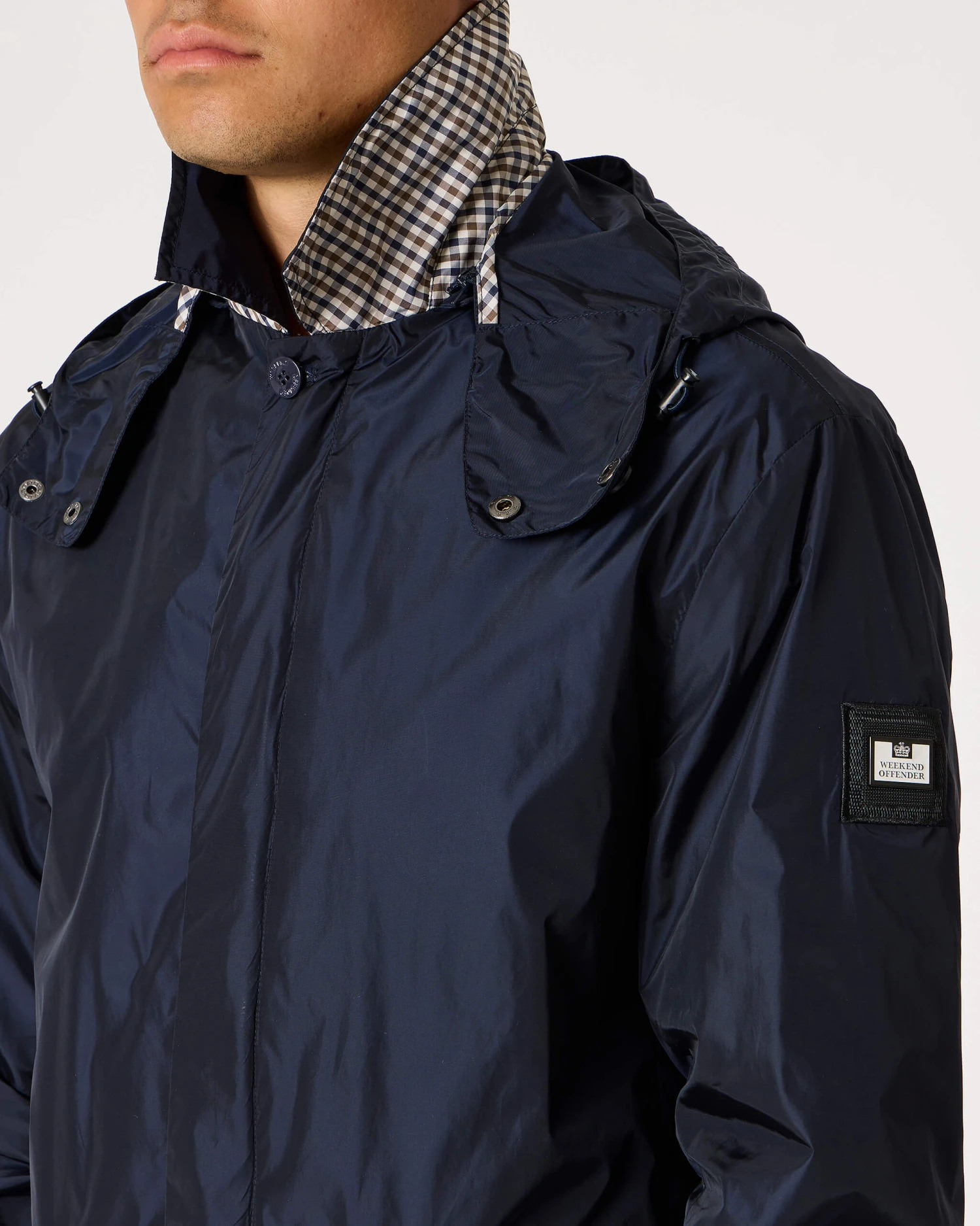 Weekend Offender Porto Mac Jacket Navy - Image 5