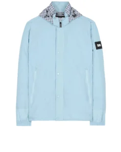 Weekend Offender Saunders Parachute Jacket Winter Sky/Blue House Check