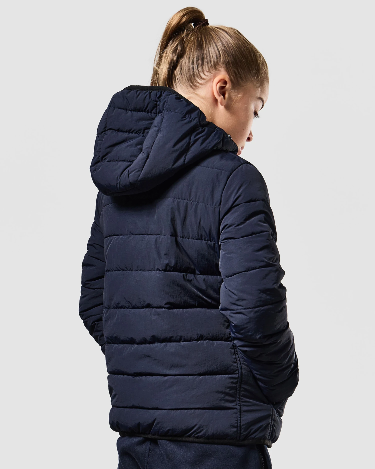 Weekend Offender Kids La Guardia Puffer Jacket Navy - Image 4