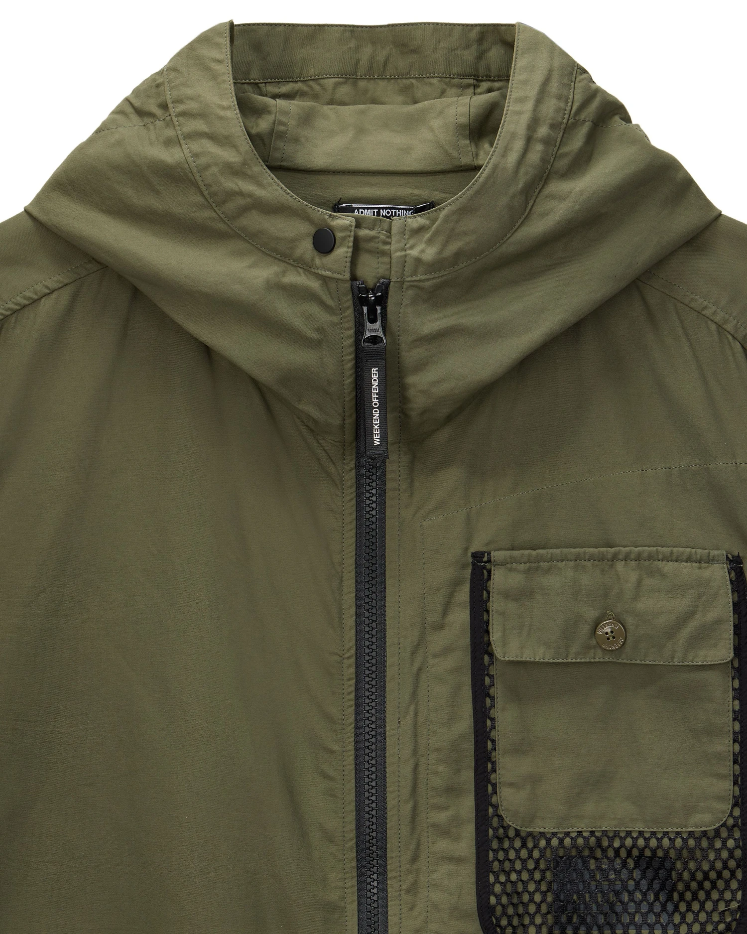 Weekend Offender Seinfeld Mesh Pocket Field Jacket Dark Green - Image 5