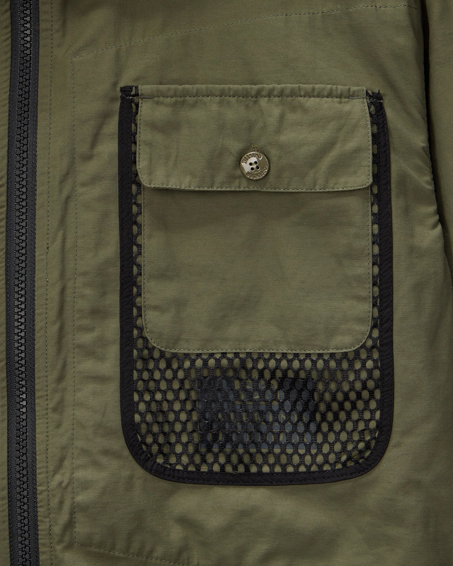 Weekend Offender Seinfeld Mesh Pocket Field Jacket Dark Green - Image 6