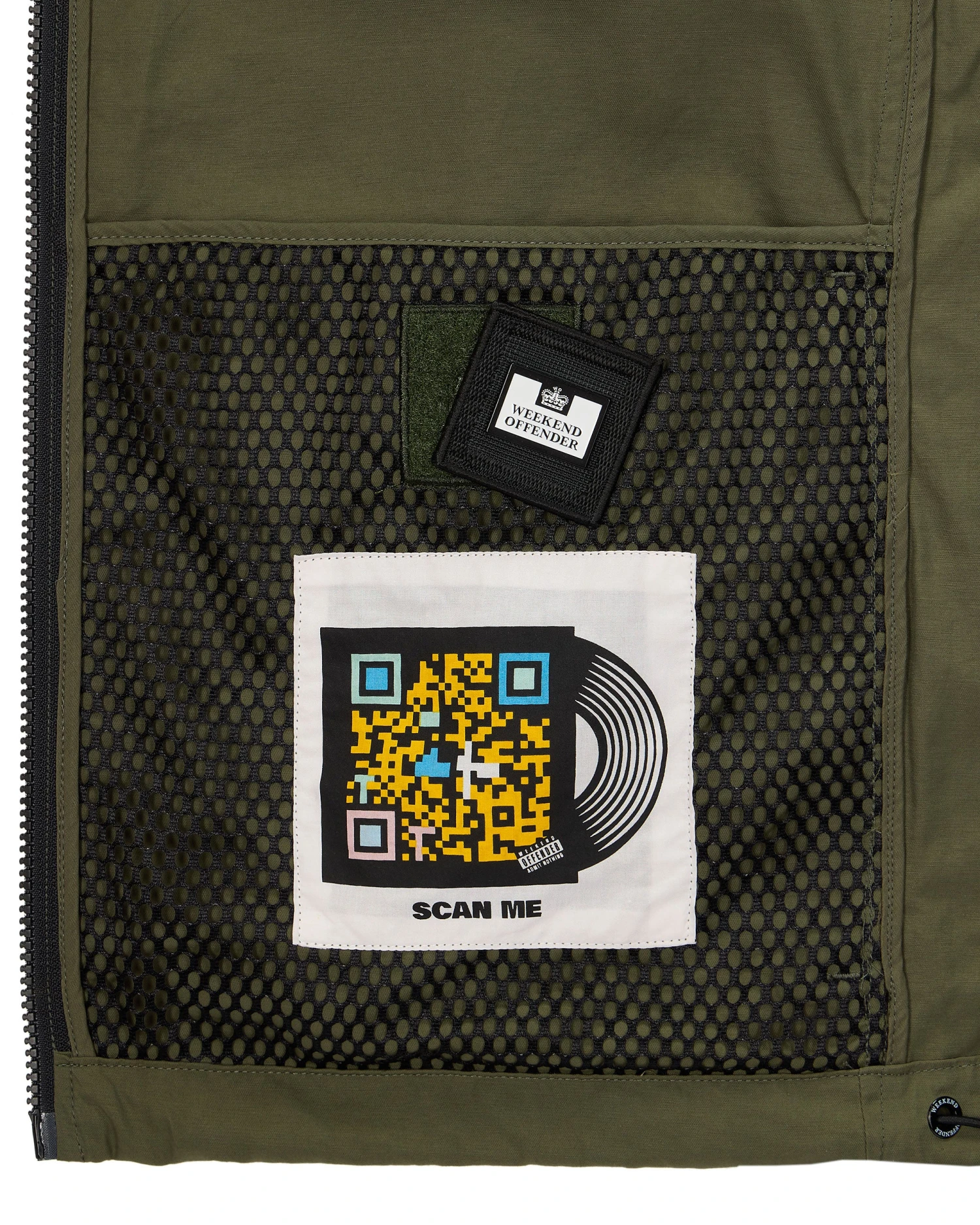 Weekend Offender Seinfeld Mesh Pocket Field Jacket Dark Green - Image 9