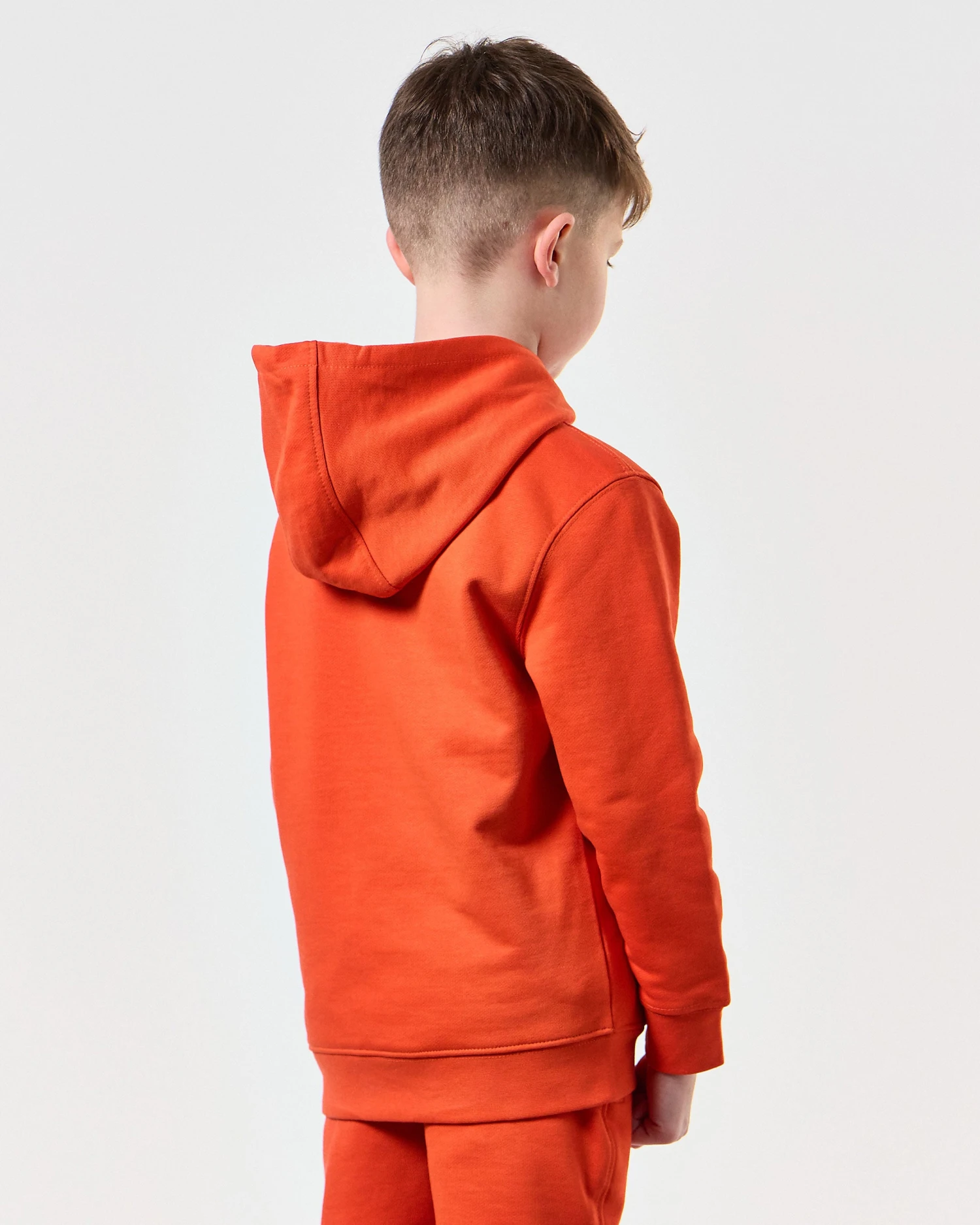 Weekend Offender Kids Ribbe Hoodie Pure Orange - Image 4
