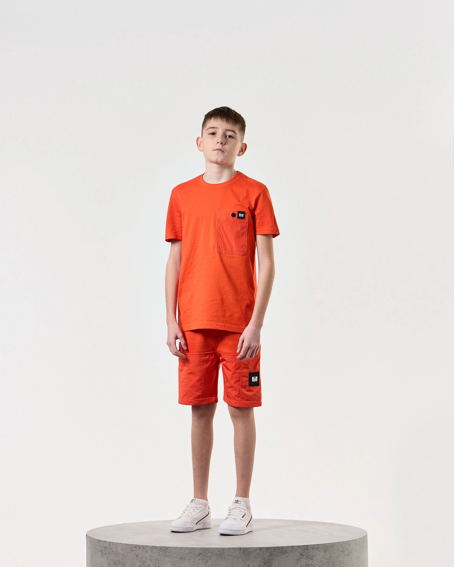 Weekend Offender Kids Tabiti Parachute T-Shirt Pure Orange - Image 2