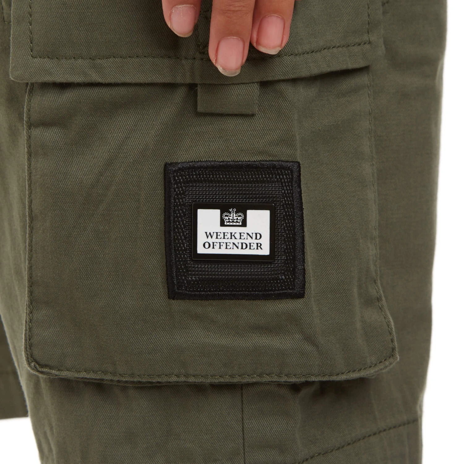Weekend Offender Kids Mascia Cargo Shorts Dark Green - Image 4