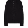 Weekend Offender Castillos Knitted Quarter Neck Sweatshirt Black