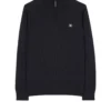Weekend Offender Pierre Knitted Quarter Zip Sweater Black