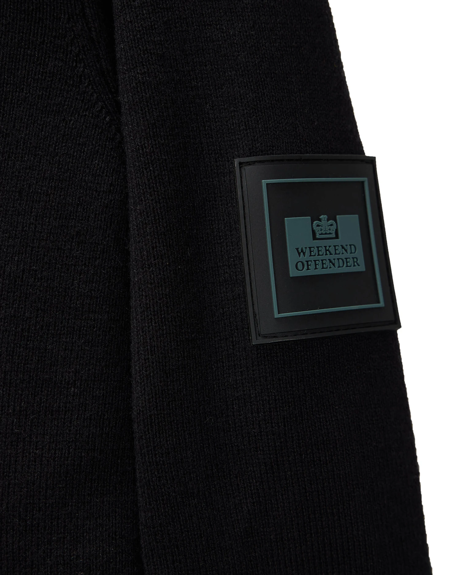 Weekend Offender Enzo Knitted Zip Hooded Sweater Black - Image 6