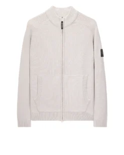 Weekend Offender Dexter Knitted Zip Sweater Strato Grey