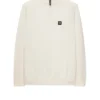 Weekend Offender Pierre Knitted Quarter Zip Sweater Winter White
