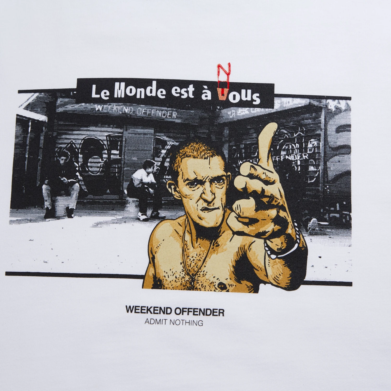 Weekend Offender La Haine Graphic Sweatshirt White - Image 3