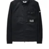 Weekend Offender Latmun Mesh Pocket Over-Shirt Black