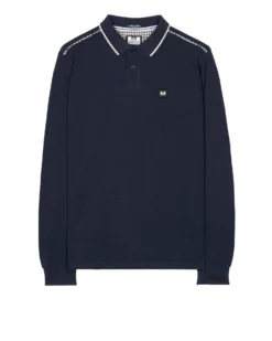 Weekend Offender Carola Long Sleeve Polo Shirt Navy/House Check
