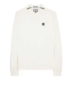 Weekend Offender Boman Long Sleeve Polo Shirt Winter White