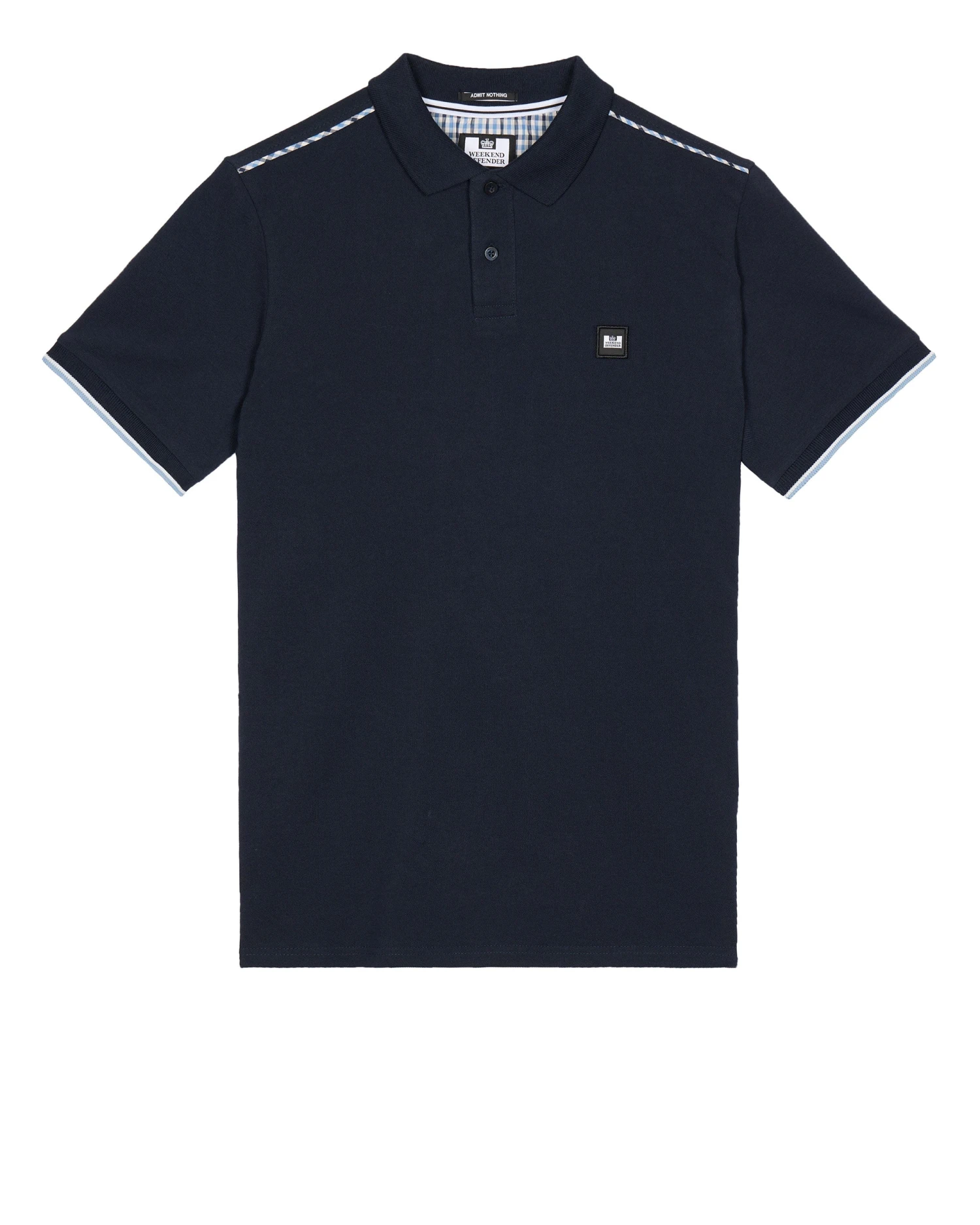 Weekend Offender Sakai Polo Shirt Navy/Blue House Check