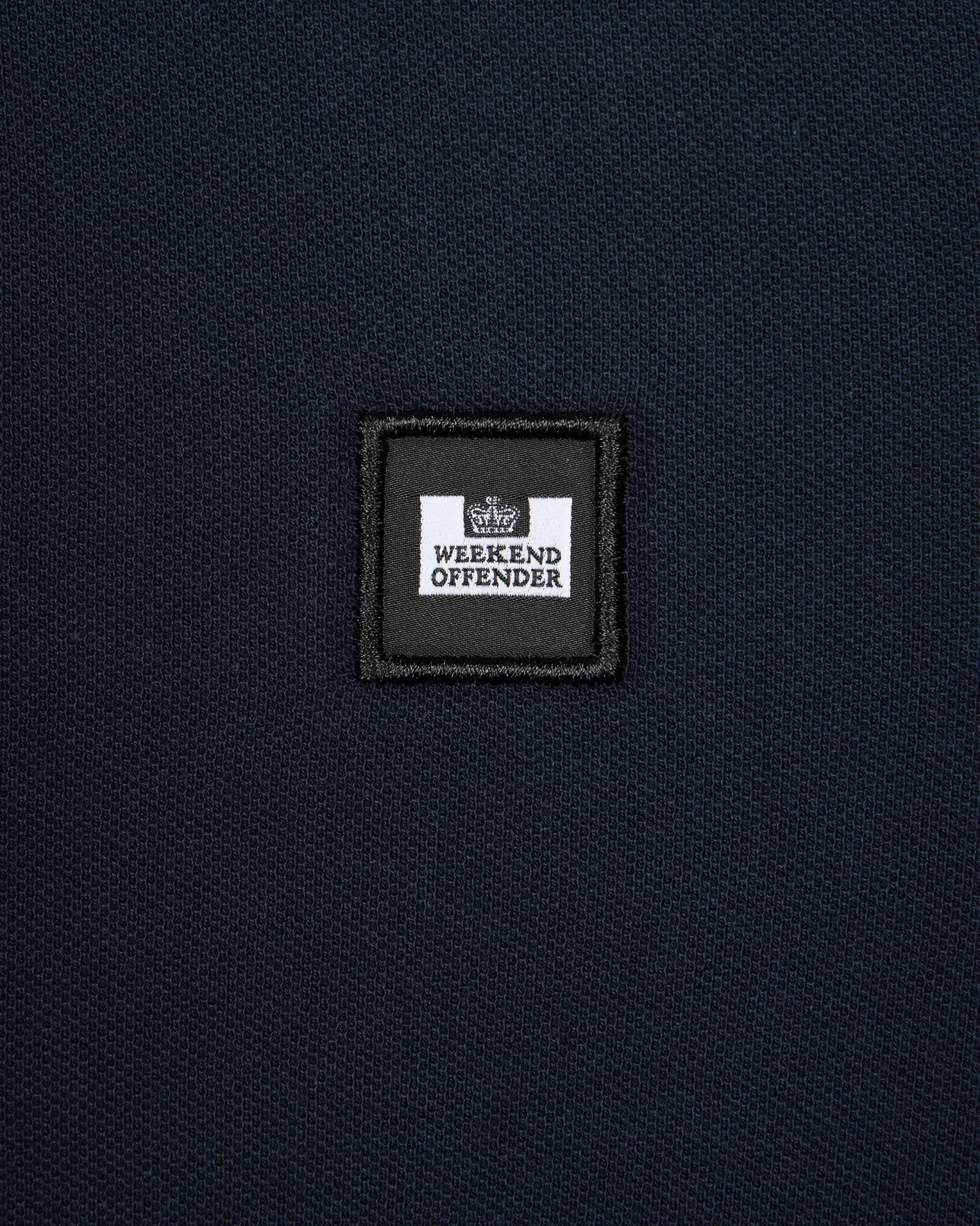 Weekend Offender Sakai Polo Shirt Navy/Blue House Check - Image 6