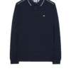 Weekend Offender Carola Long Sleeve Polo Shirt Navy/Blue House Check