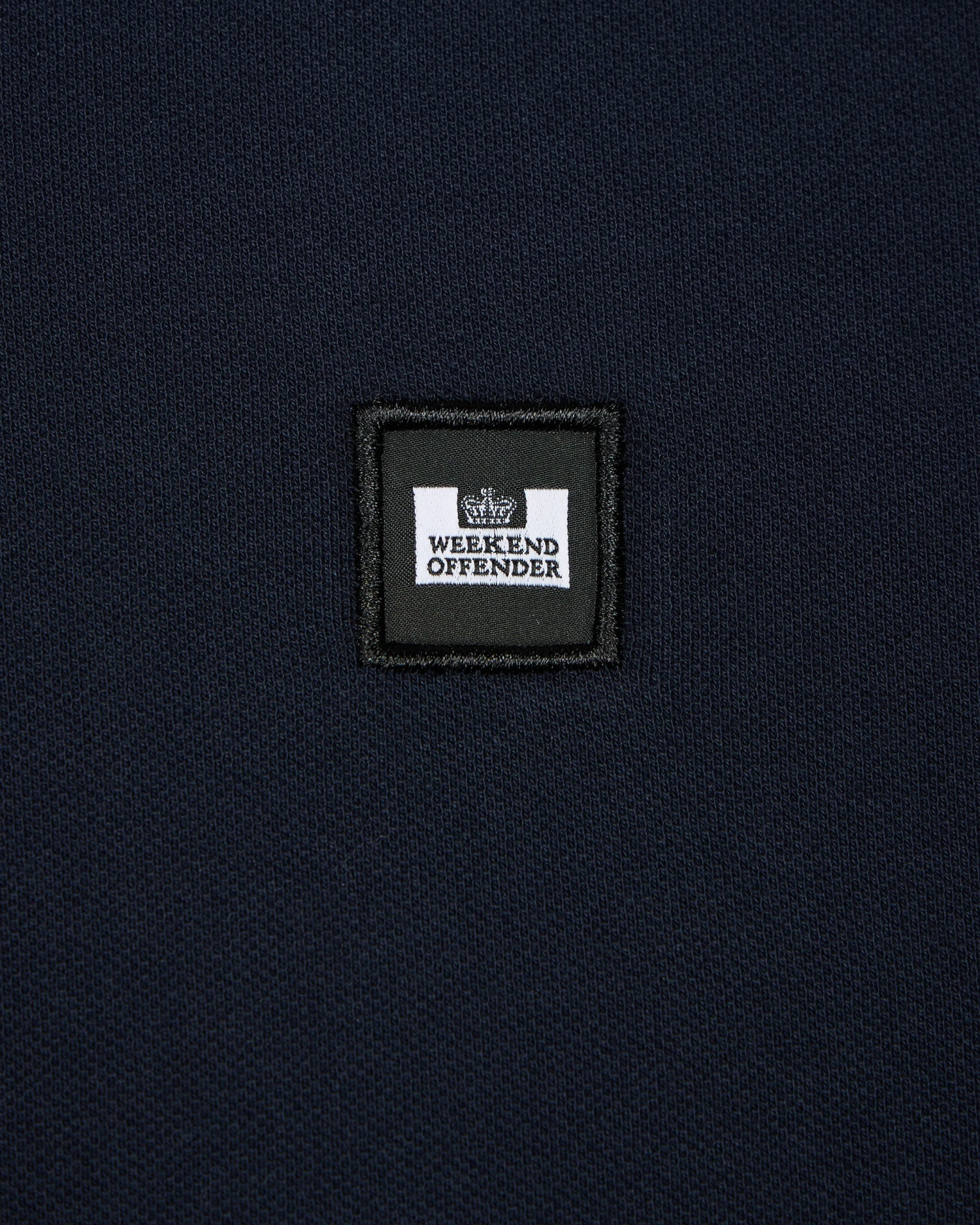 Weekend Offender Carola Long Sleeve Polo Shirt Navy/Blue House Check - Image 6