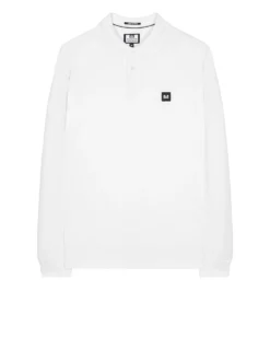 Weekend Offender Dice Long Sleeve Polo Shirt White