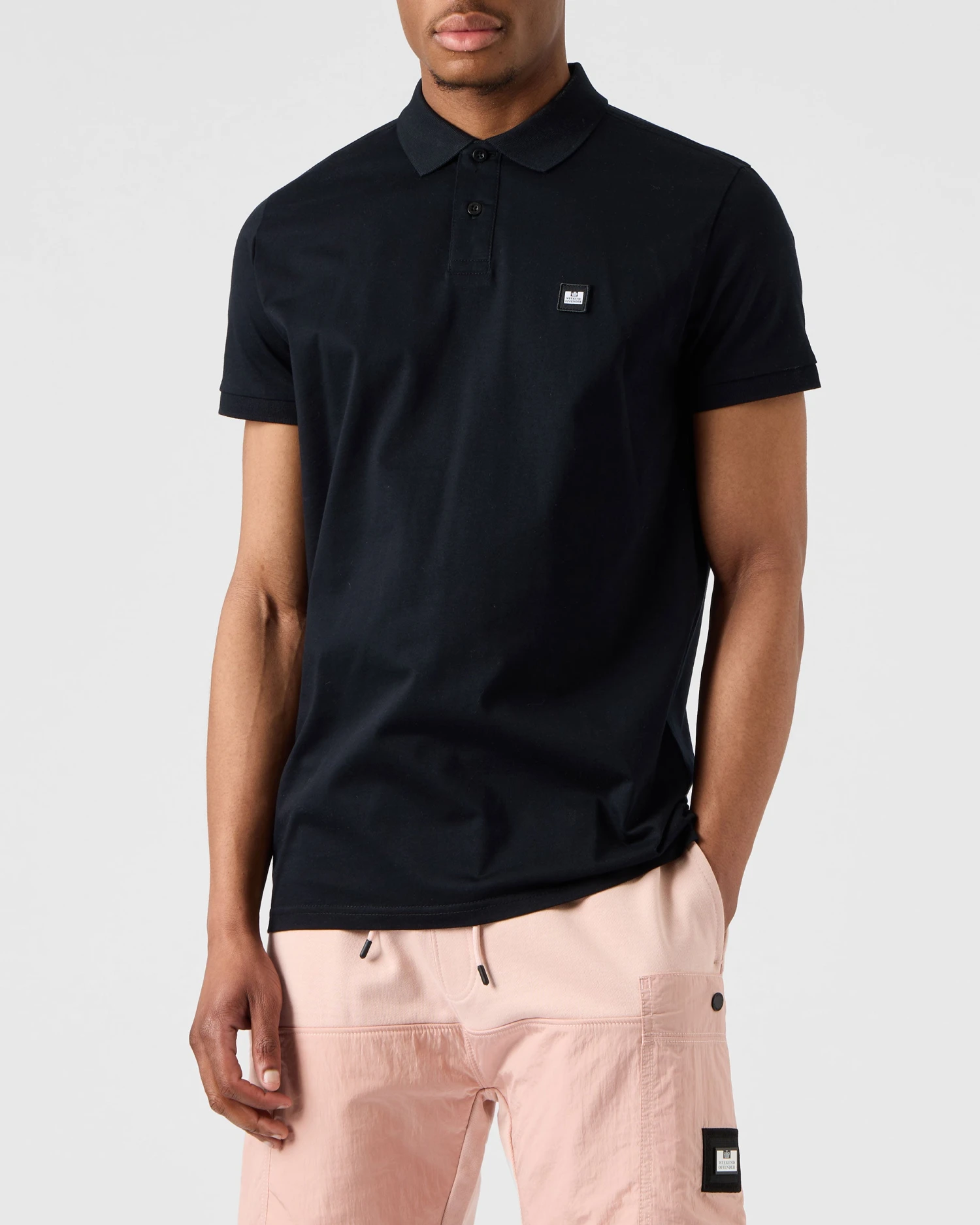 Weekend Offender Monteray Mercerised Polo Shirt Black - Image 3