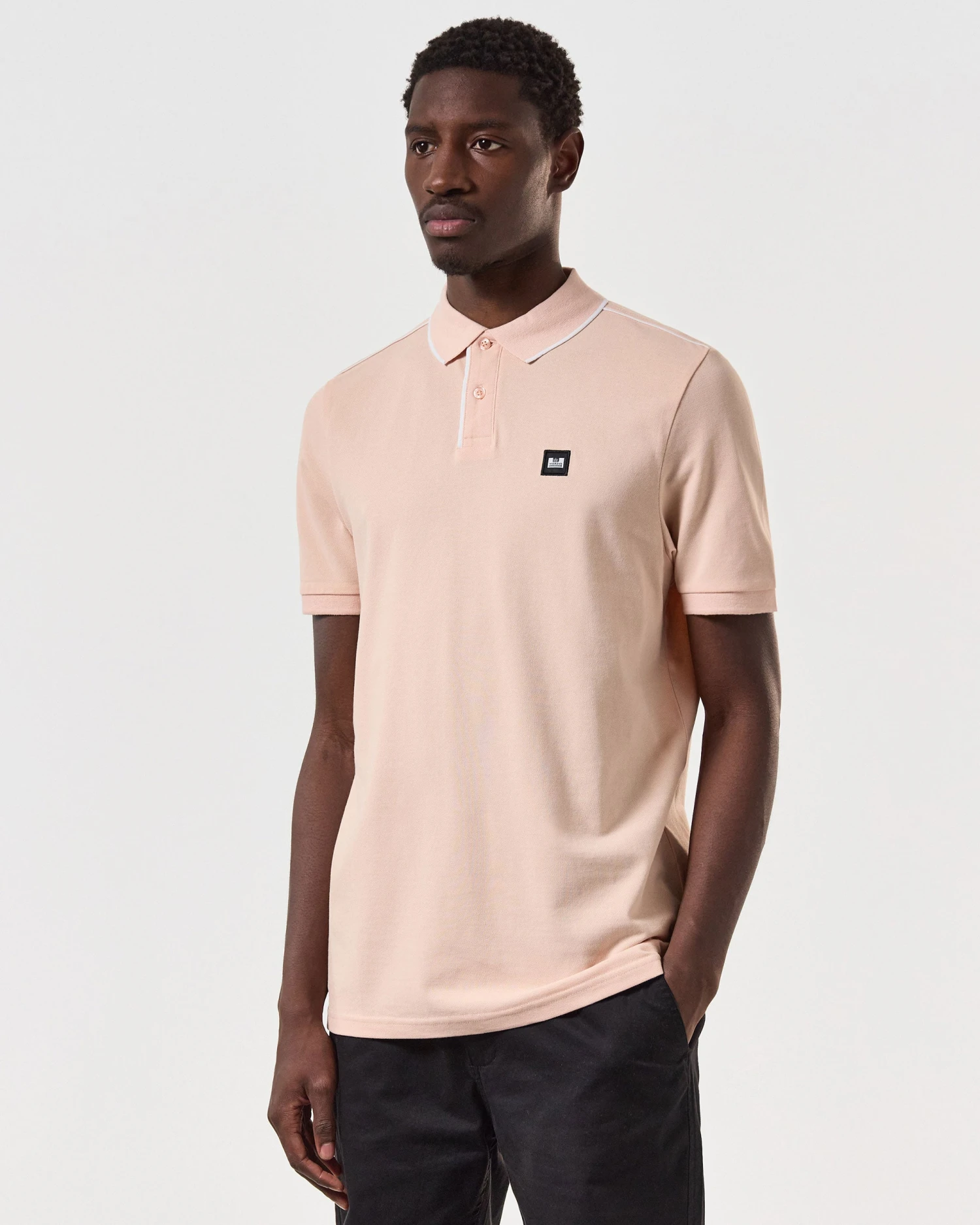 Weekend Offender Astola Polo Shirt Nectar Pink - Image 3