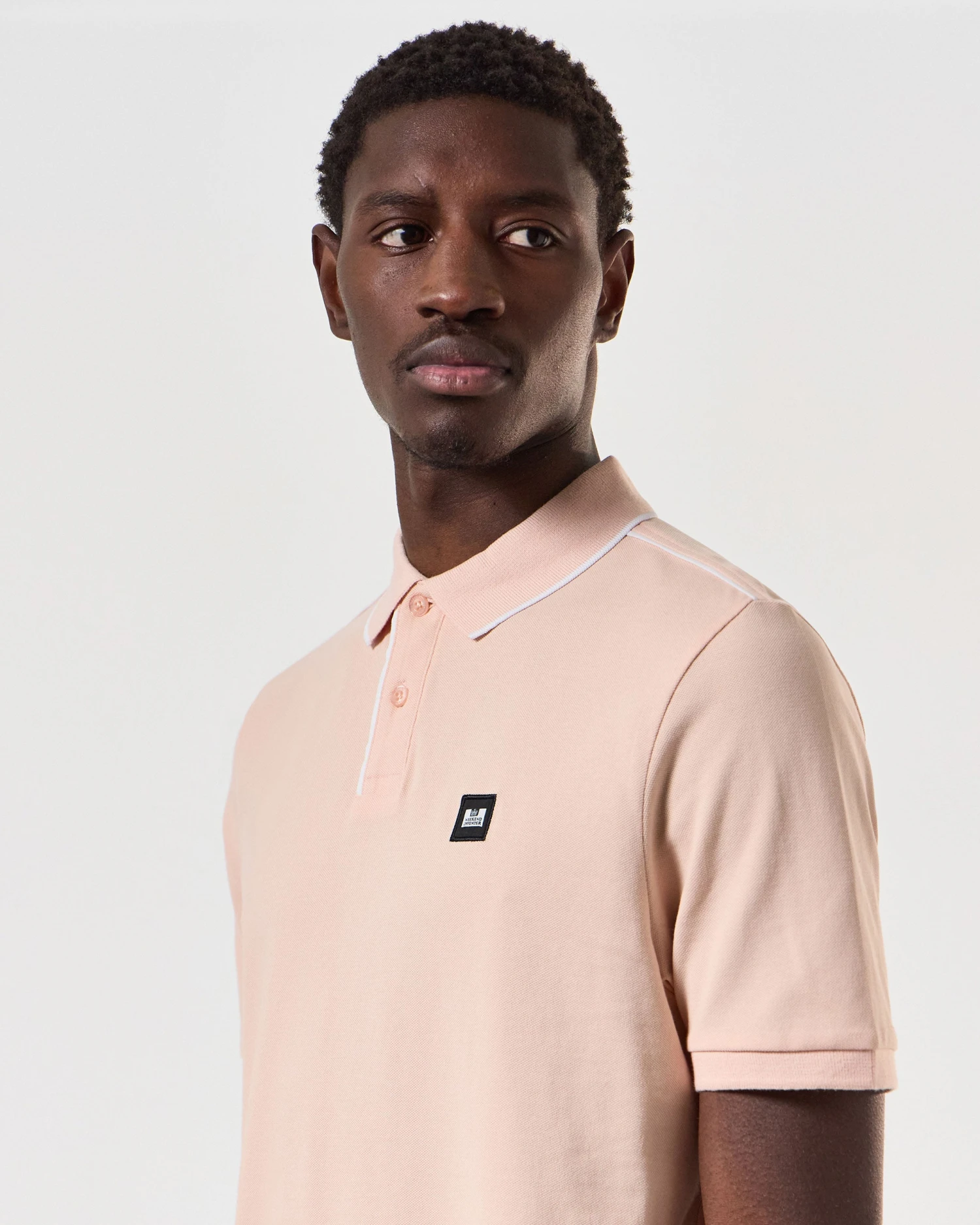 Weekend Offender Astola Polo Shirt Nectar Pink - Image 4