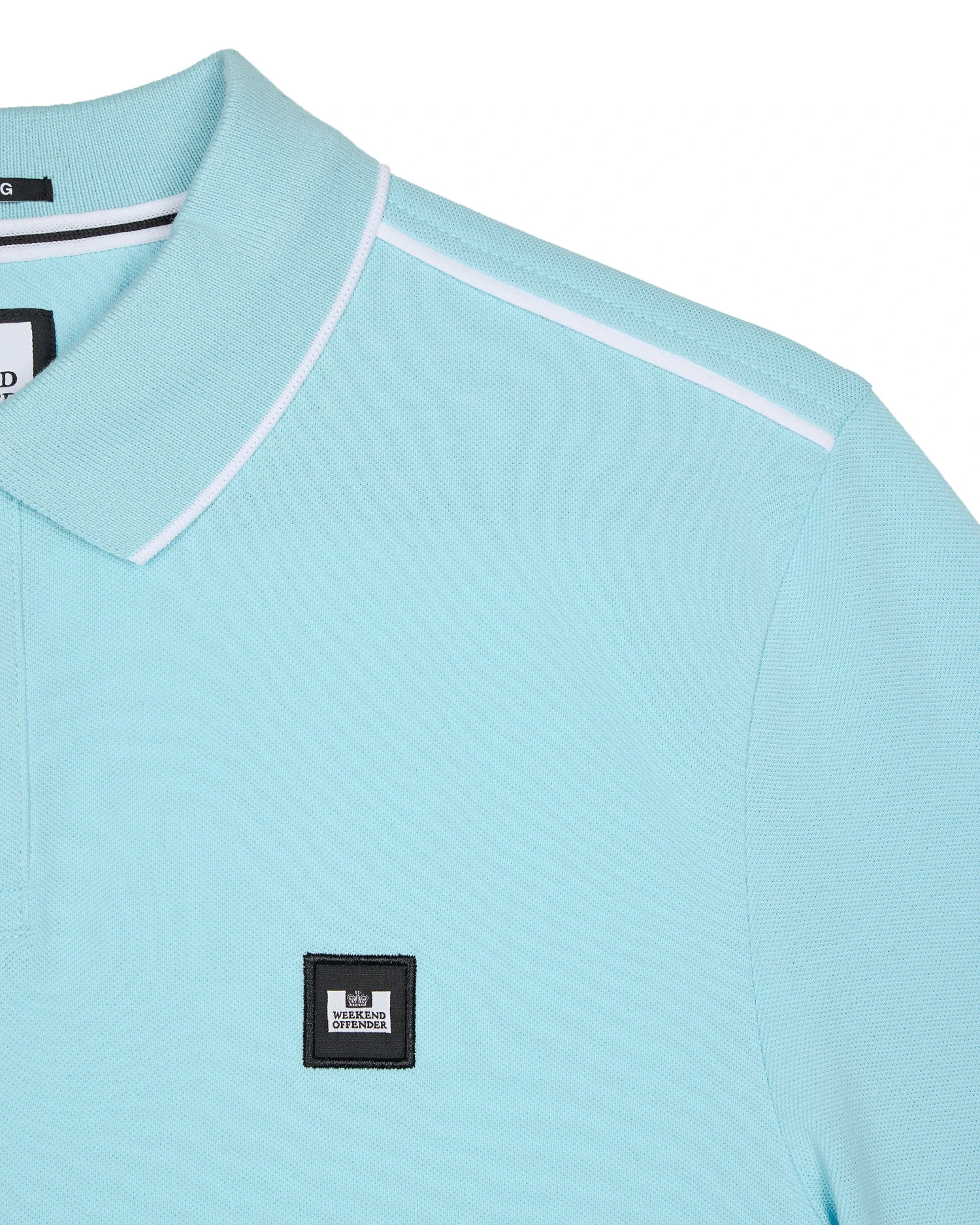 Weekend Offender Astola Polo Shirt Saltwater Blue - Image 6