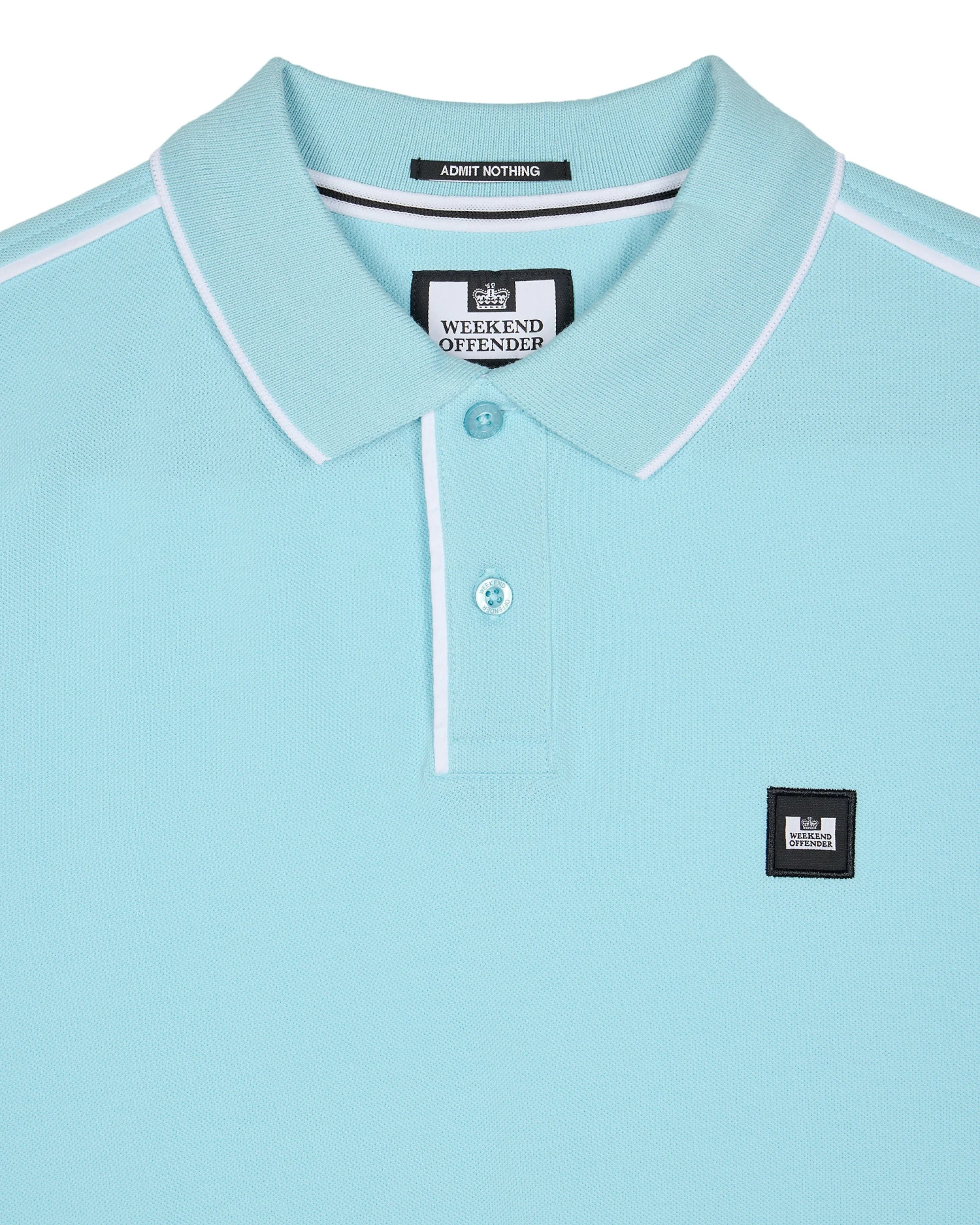 Weekend Offender Astola Polo Shirt Saltwater Blue - Image 7