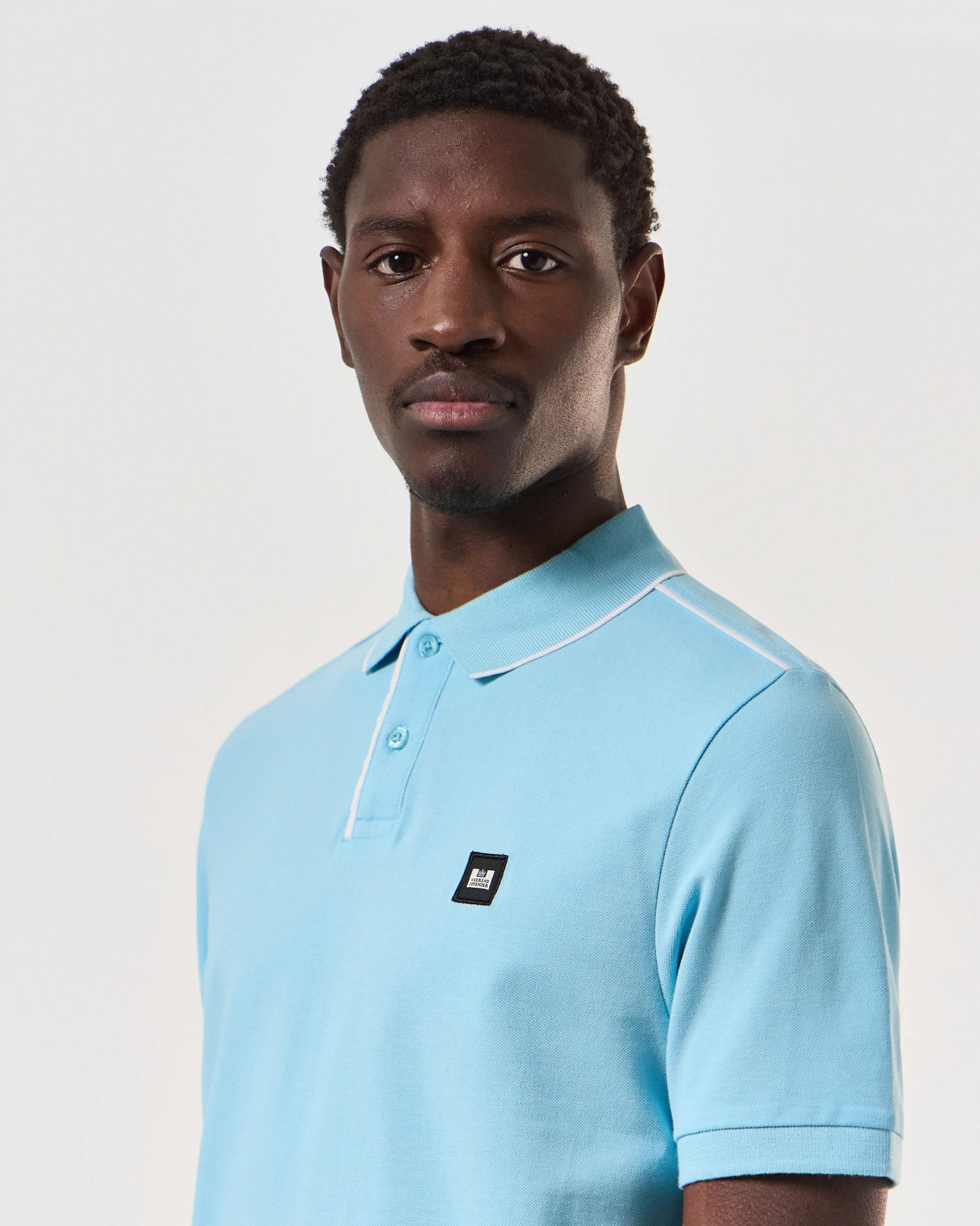 Weekend Offender Astola Polo Shirt Saltwater Blue - Image 4