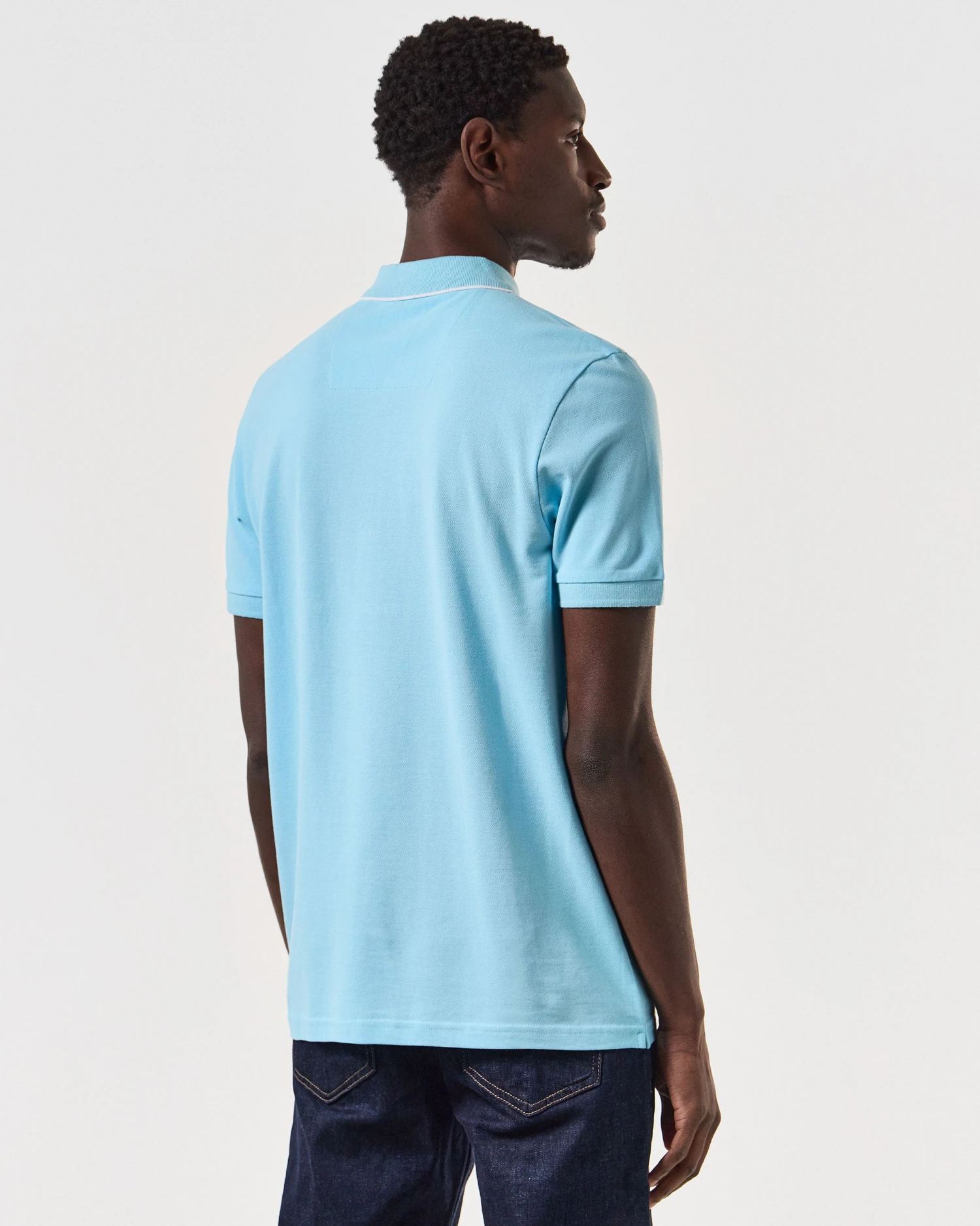 Weekend Offender Astola Polo Shirt Saltwater Blue - Image 5