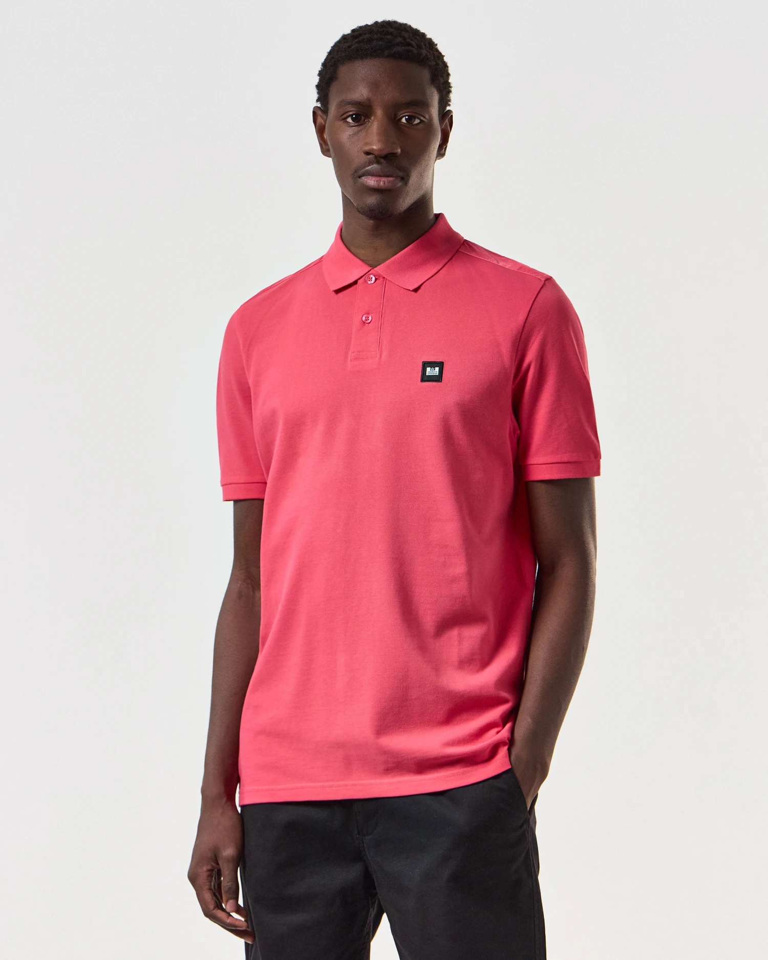 Weekend Offender Brant Polo Shirt Anthurium Pink - Image 3