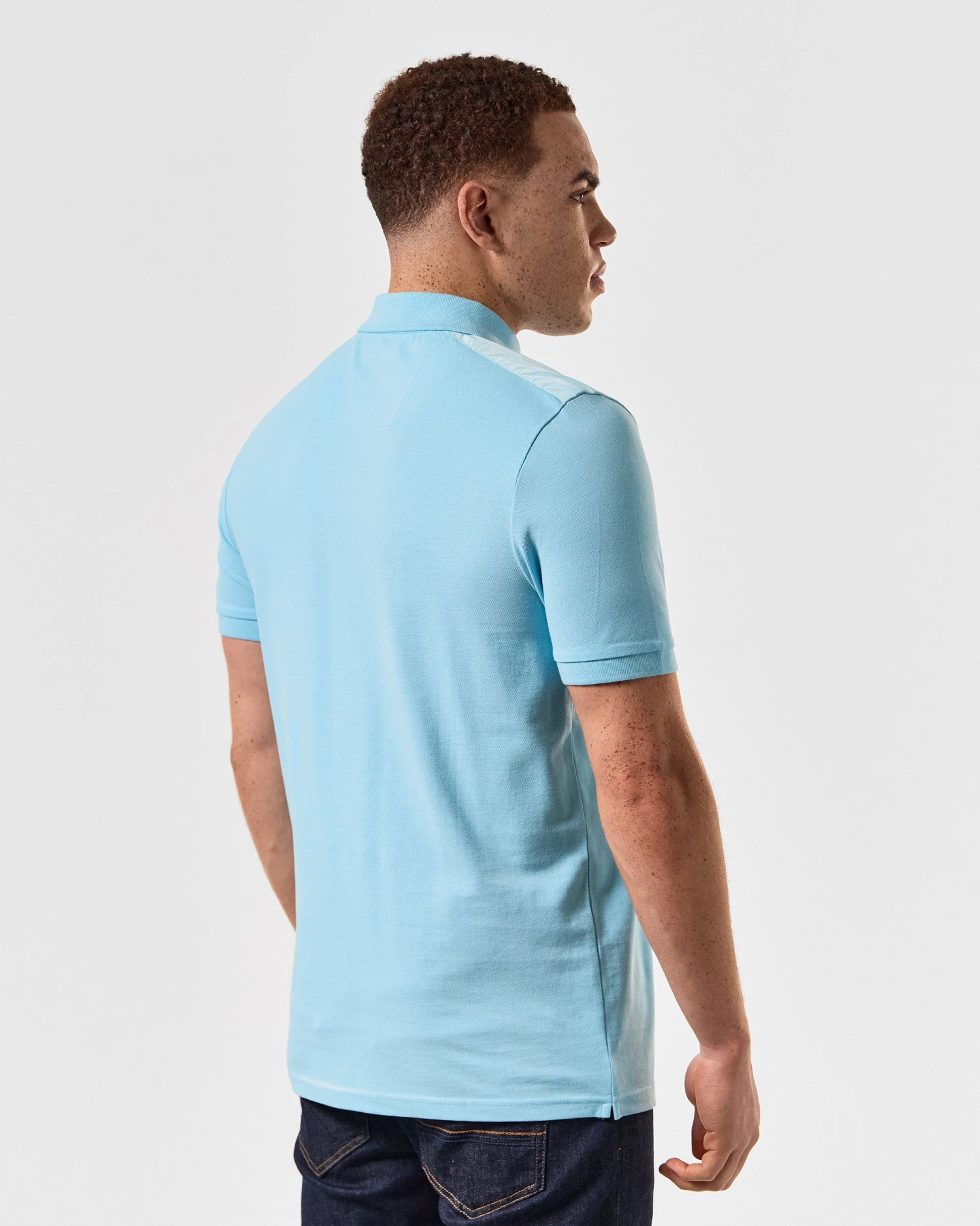 Weekend Offender Brant Polo Shirt Saltwater Blue - Image 4
