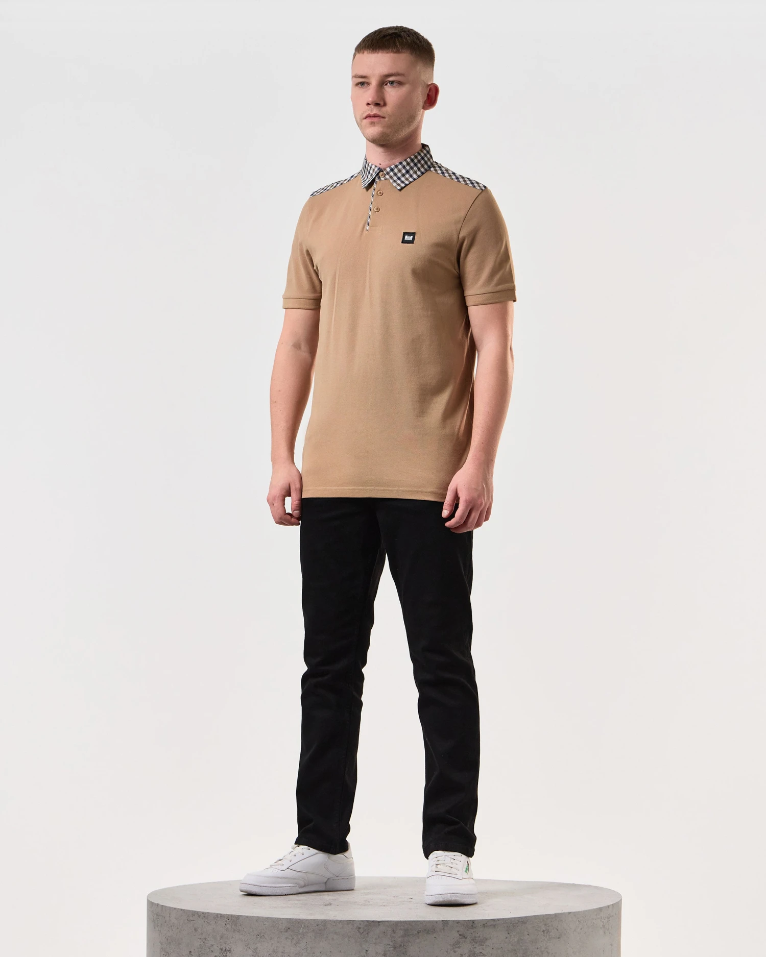 Weekend Offender Costa Polo Shirt Cognac Brown - Image 2