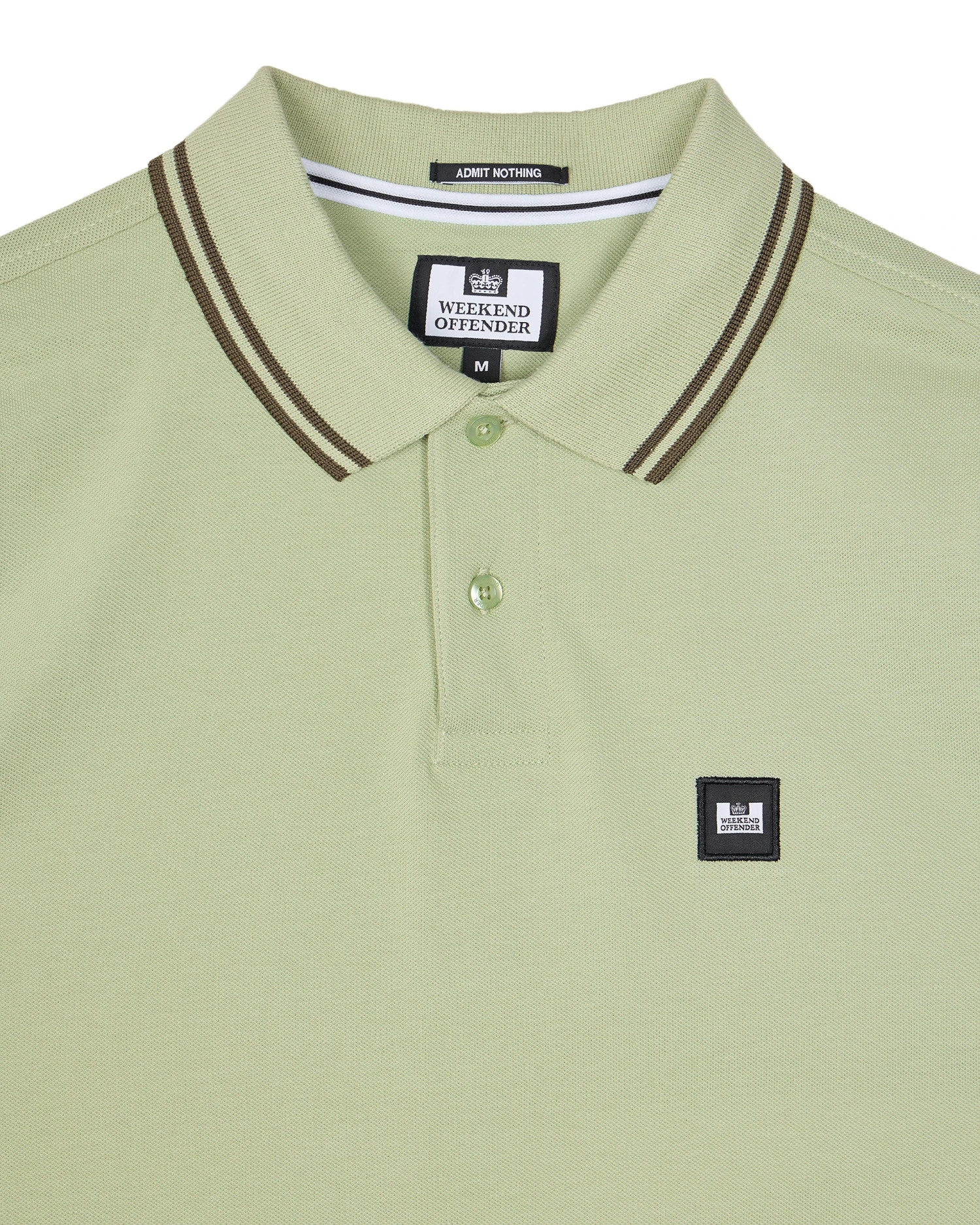 Weekend Offender Levanto Polo Shirt Pale Moss Green/Castle Green - Image 7