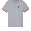 Weekend Offender Levanto Polo Shirt Smokey Grey/Anthurium Pink