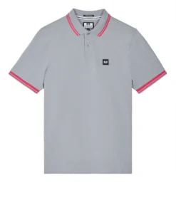 Weekend Offender Levanto Polo Shirt Smokey Grey/Anthurium Pink