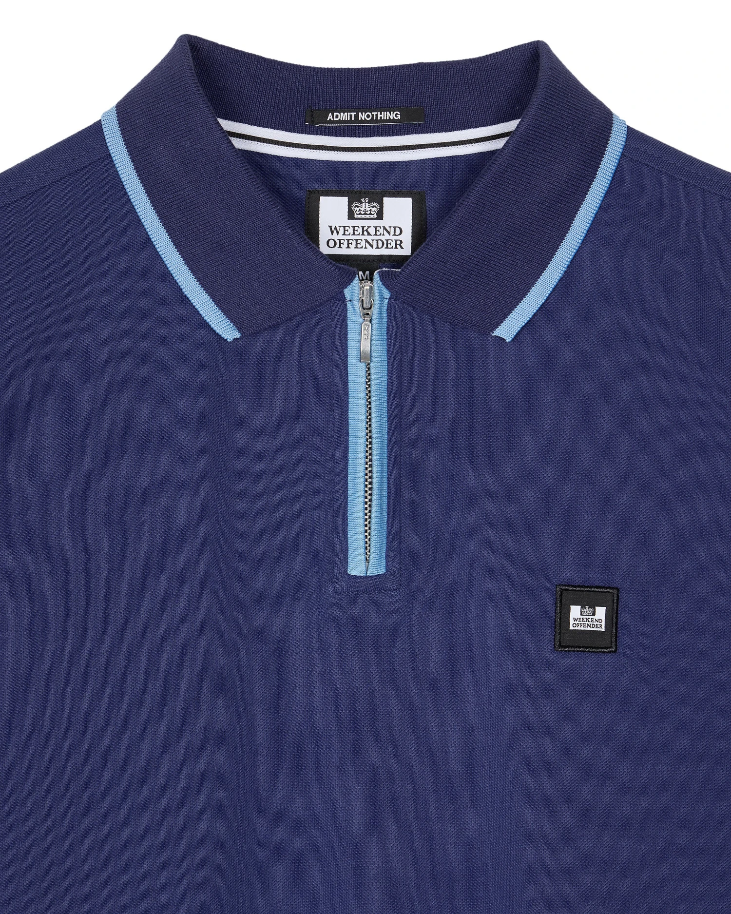 Weekend Offender Shore Polo Shirt Bright Navy - Image 6