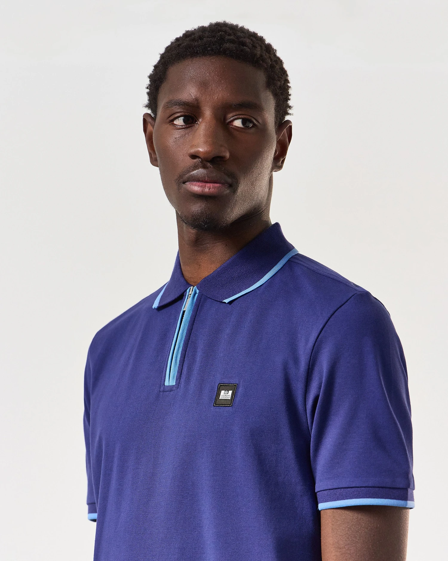 Weekend Offender Shore Polo Shirt Bright Navy - Image 4