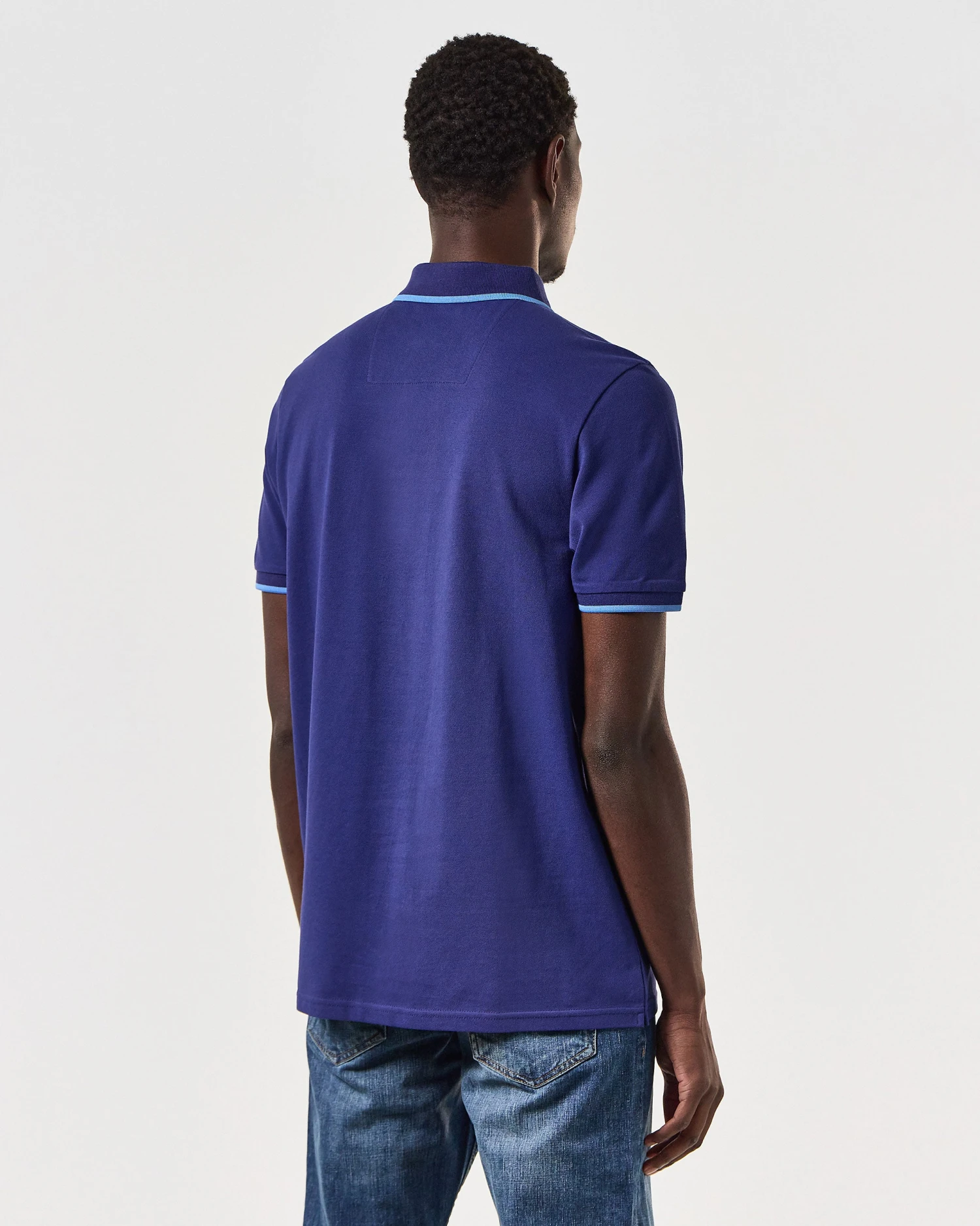 Weekend Offender Shore Polo Shirt Bright Navy - Image 5