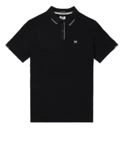 Weekend Offender Rivas Polo Shirt Black/Smokey Grey