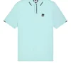 Weekend Offender Rivas Polo Shirt Celeste Green/Navy