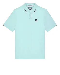 Weekend Offender Rivas Polo Shirt Celeste Green/Navy