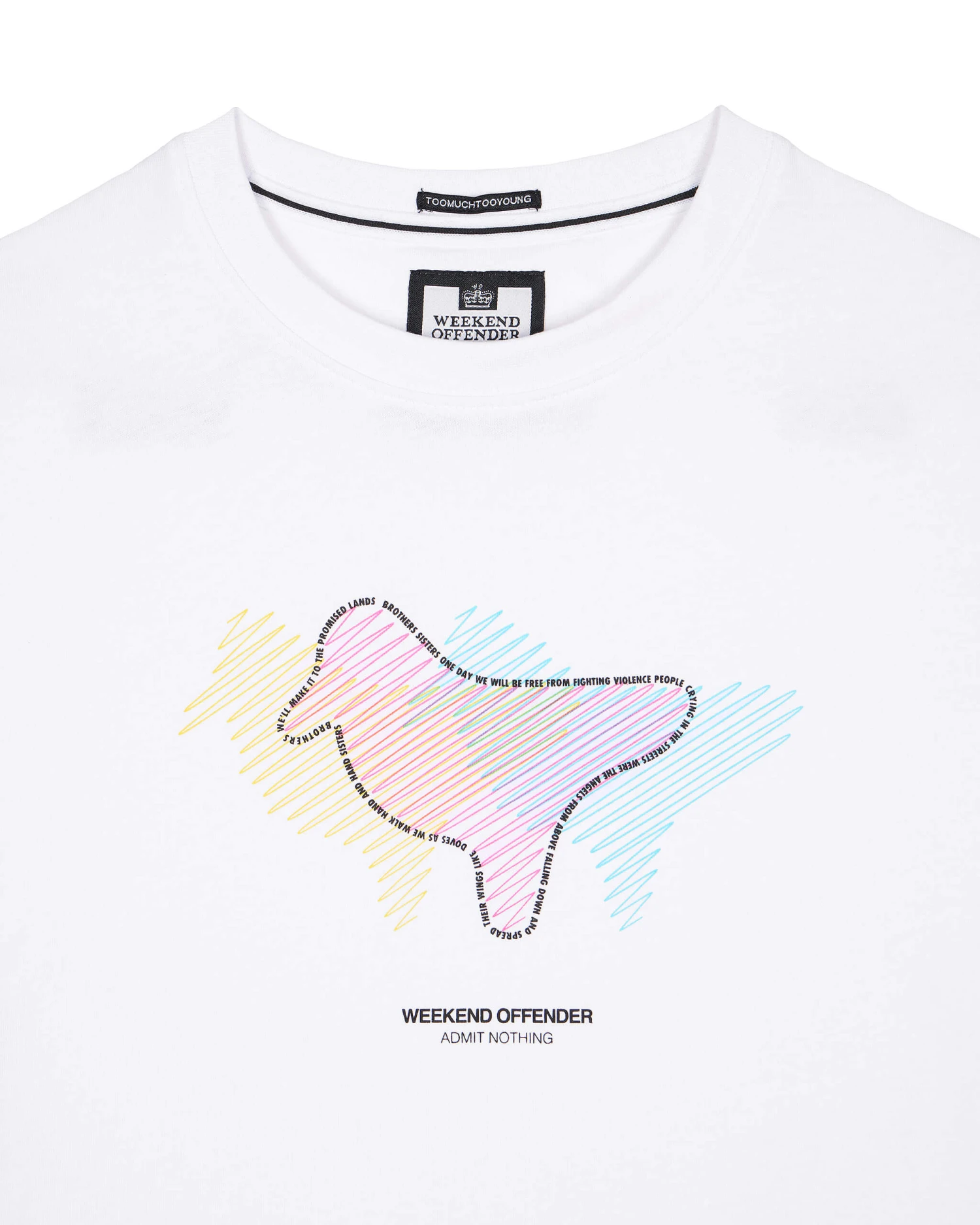 Weekend Offender Gabe Graphic T-Shirt White - Image 5