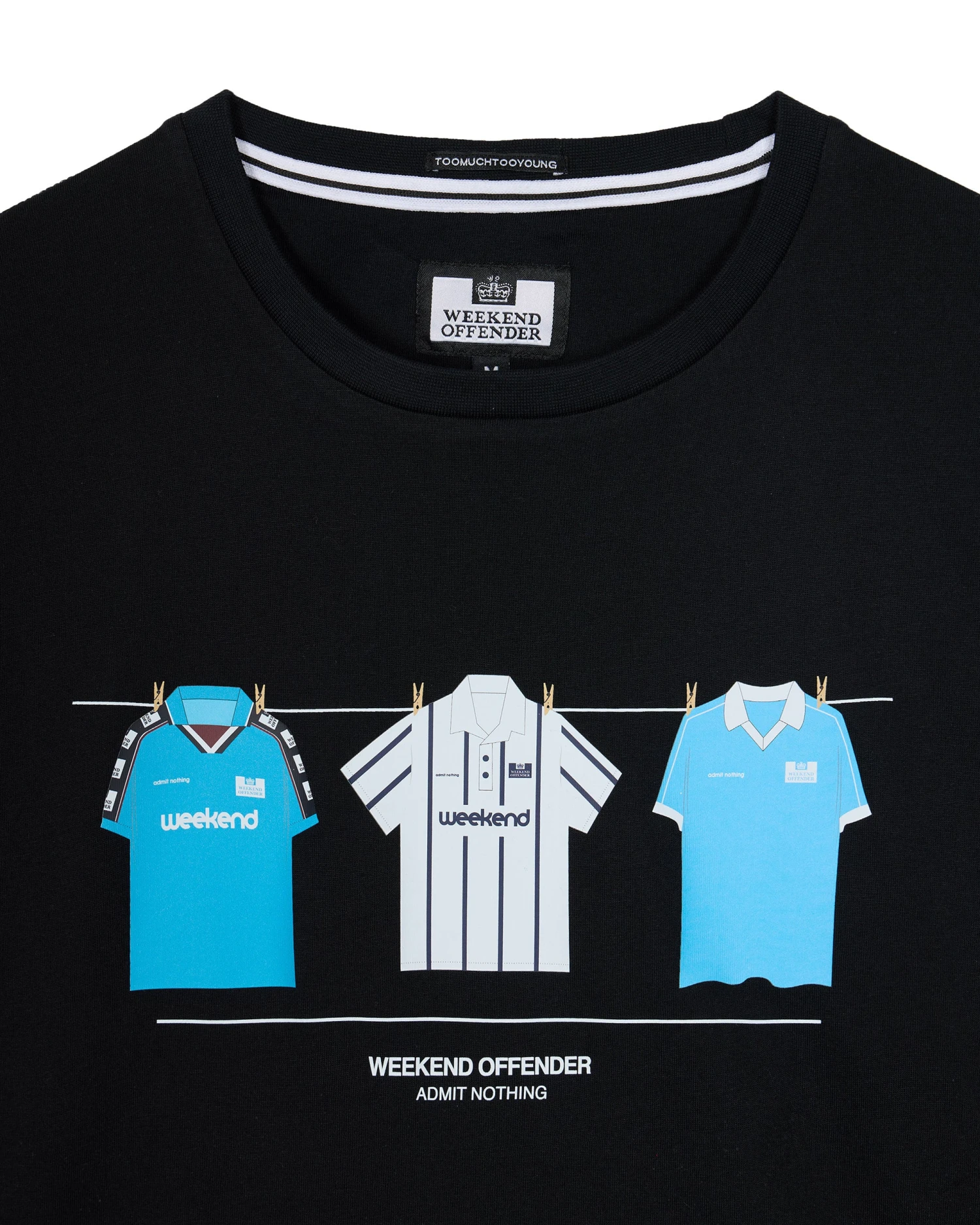 Weekend Offender City Shirts T-Shirt Black - Image 3