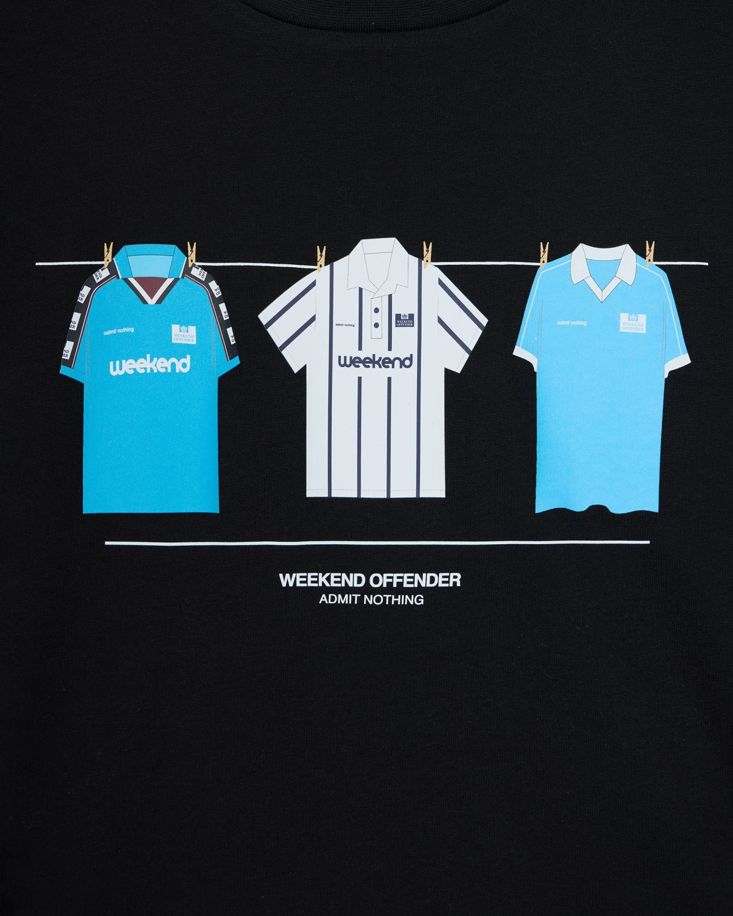 Weekend Offender City Shirts T-Shirt Black - Image 4
